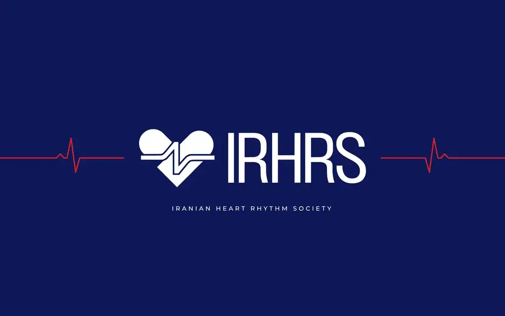 The IRHRS logo in white on navy, between two heart-rhythm lines